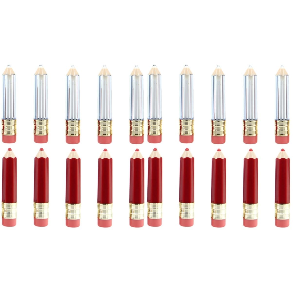 PACKOVE 2 Set Matita Rossetto Tubetto Vuoto Lucidalabbra Tubetti Lucidalabbra Trasparente Porta Fai Da Te Balsamo Idratante Cercatore 10 pezzi * 2