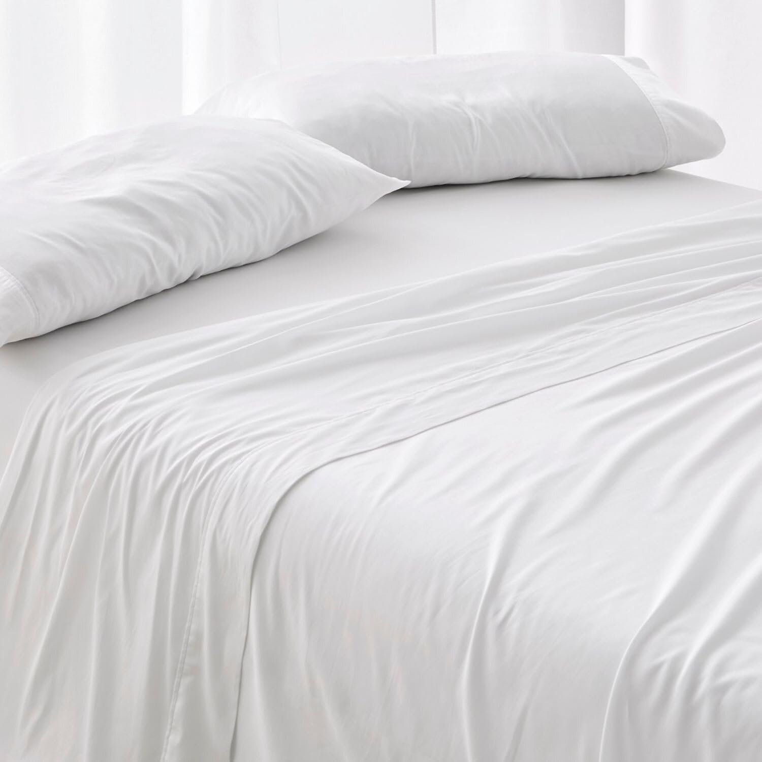 Burrito Blanco │ Sábana encimera 190x270 cm │ Cama de 105 cm (+ Medidas Disponibles)│ Tejido de algodón 100%, Calidad percal, 180 Hilos │ Colección coordinable en 6 Colores │ Diseño 400 Blanco