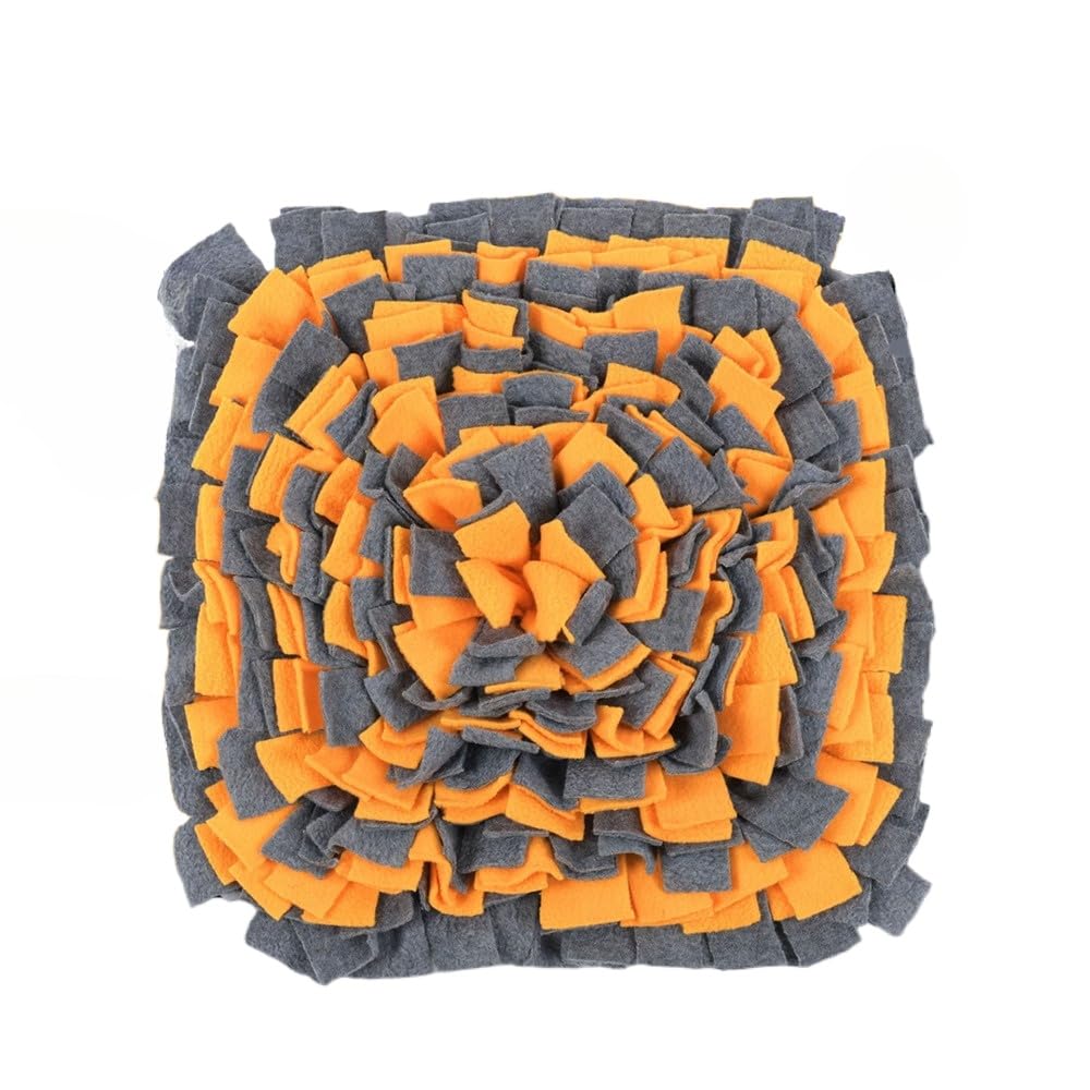 DAFORERAL Mini Square Snuffle Mat for Small Pets, Interactive Nose Work Toy for Rabbits Hamsters Dogs, Fun Foraging Pad for Boredom Relief and Energy Release (A02)