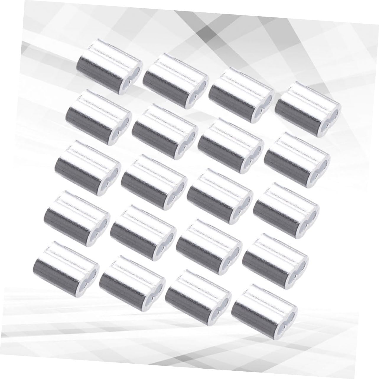 STOBAZA 100pcs Steel Wire Loop Cable Sleeve Wire Rope Loop Sleeve Steel Rope Wire Rope Crimping Loop Wire Rope Clamp