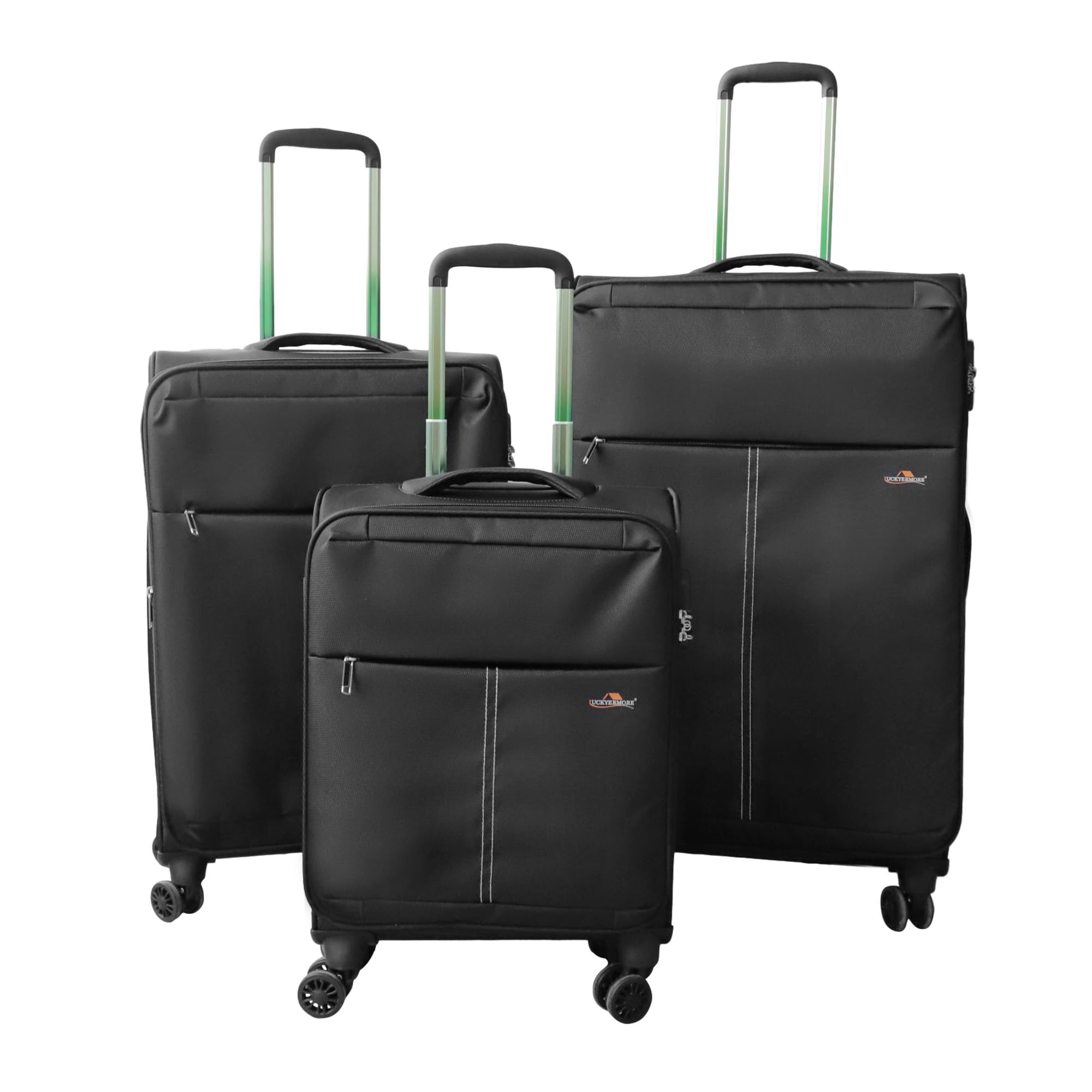 DC DICLASSE3-Piece Luggage Sets - Lightweight Durable Expandable Suitcase Set with Wheels & Smooth Trolley - Travel Rolling Suitcases - Black, 20/24/28 inch