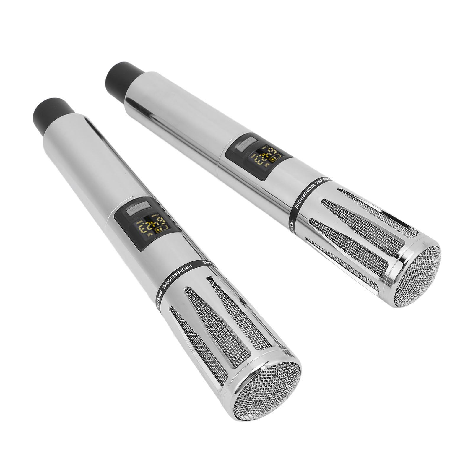 Mikrofon UHF Podwójny Ręczny Bezprzewodowy System Mikrofonów Dynamicznych z Odbiornikiem do śpiewania Karaoke Zasięg 100 M (-2217240012712)