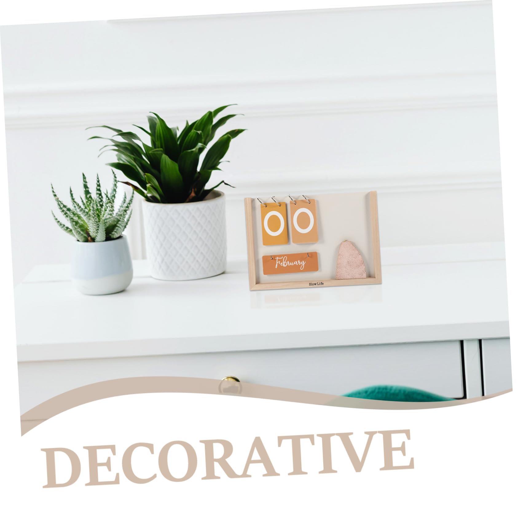 2 pz Calendario da tavolo decorativo Calendario perpetuo Decorazione per la casa Decorazione da scrivania Decorare Calendario da scrivania per ufficio Calendario Decor Ornamenti da tavolo Studio