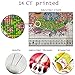 Stamped Cross Stitch Kits 14Count 13.6x16.8 inch DIY Needle Work for Home Decor Magic Castle