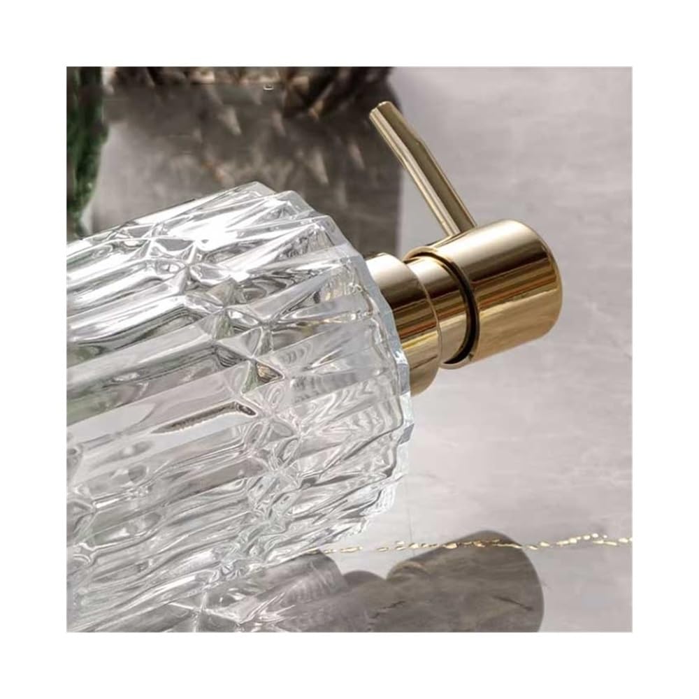 SoapDispenser Seifenspender aus Glas für das Badezimmer zur Abgabe von Waschmittel, Handseife, Duschgel, Handseifenspender, Seifenspender fü