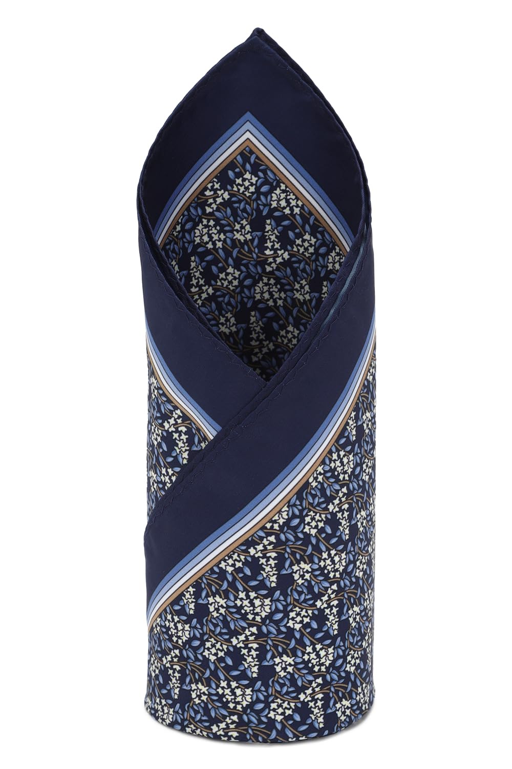 Men Polyester Navy Print Casual Style Party Pocket Square,Free Size,Blue-image-43