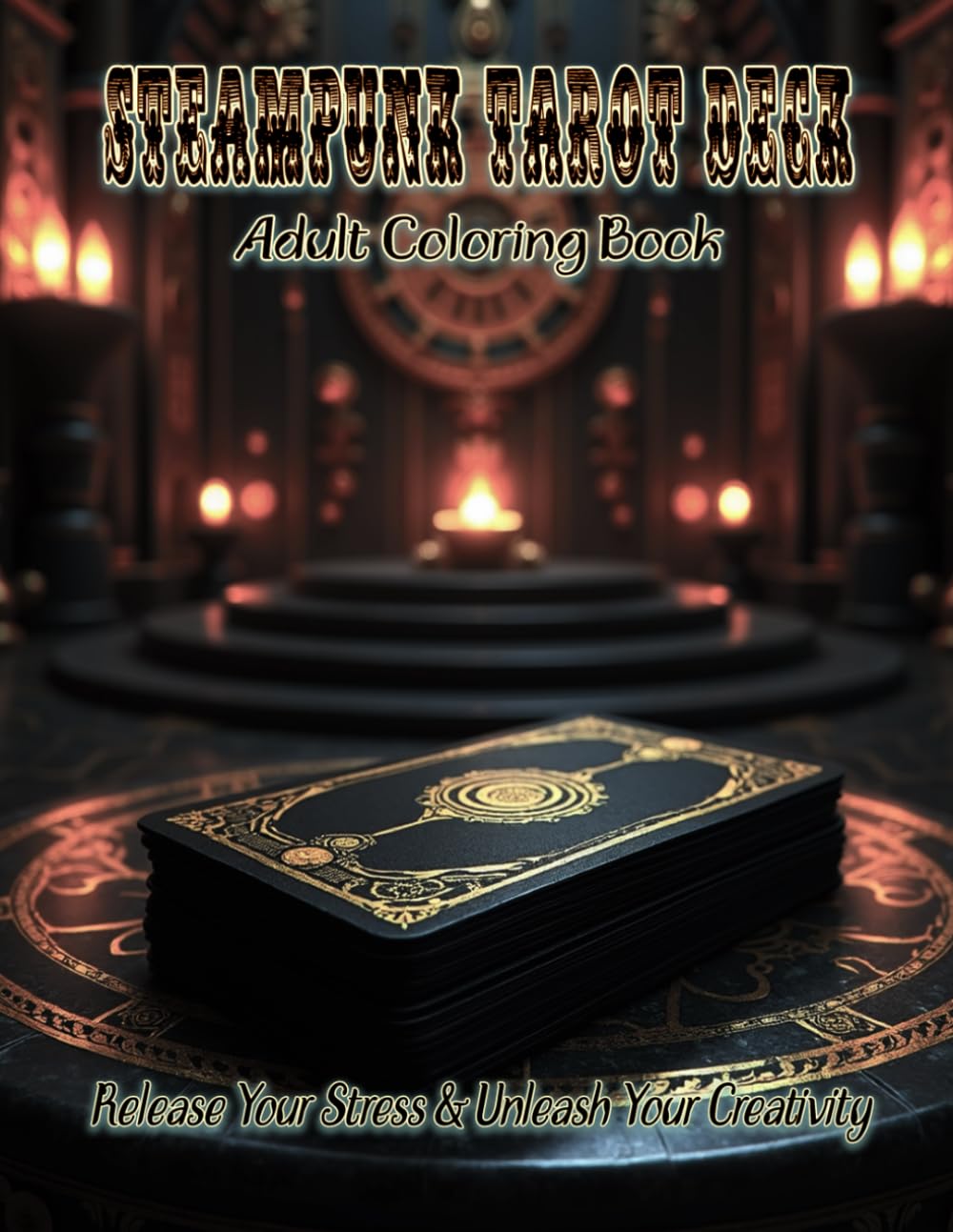 The Steampunk Tarot Deck Adult Coloring Book: Release your stress and Unleash your creativity: Channel your inner reader with this fantasy deck