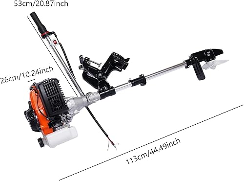 Miniatura 2 de Gdrasuya10 53.2cc 4-Stroke 4HP Heavy Duty Motor fuera de borda de pesca inflable Kayak barco motor waire refrigeración sistema EE.UU