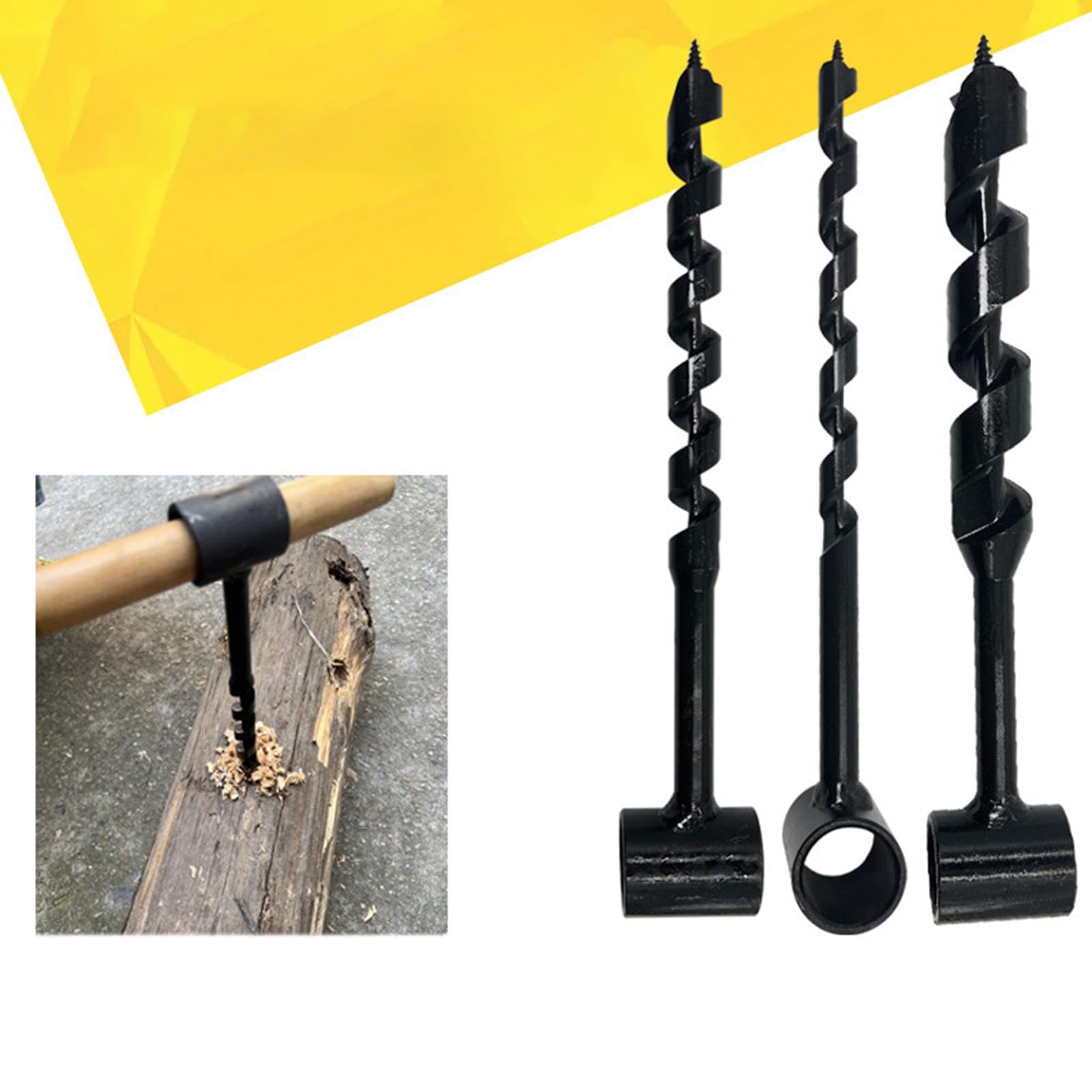 Sharplace Llave de Serpiente Manual, Broca para Madera, Broca para Madera, Acero Al Carbono Multiusos, Herramienta Manual de Alta Resistencia para Perforar Aguj, 5 Piezas
