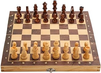WINZZO | 15"X 15" Wooden Folding Chess Set with 32 Wooden Pieces | Home/School/College/Tournament Chess Board- Handcrafted Wood Quality | CB15