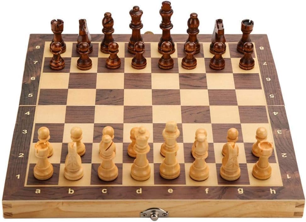WINZZO | 15"X 15" Wooden Folding Chess Set with 32 Wooden Pieces | Home/School/College/Tournament Chess Board- Handcrafted Wood Quality | CB15