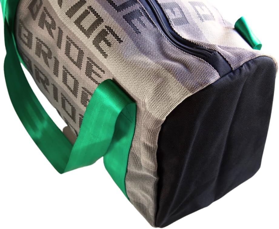 Miniatura 4 de Bride Racing Duffle Bolsa Gris Gradación Tela con Correas Verdes, Verde, Bolsa de lona