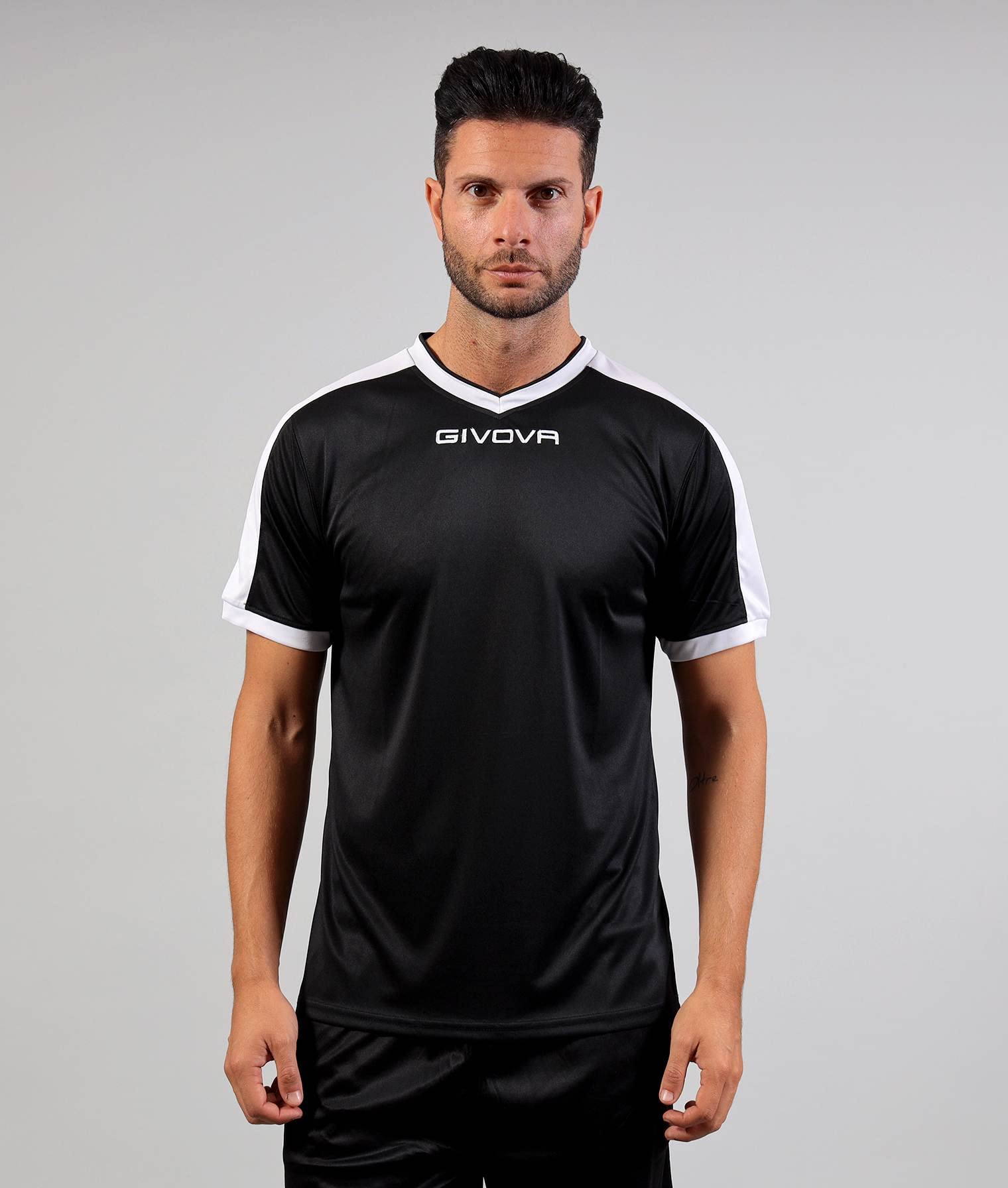 Givova Shirt Revolution Interlock Bianco/Rosso Tg. M-image