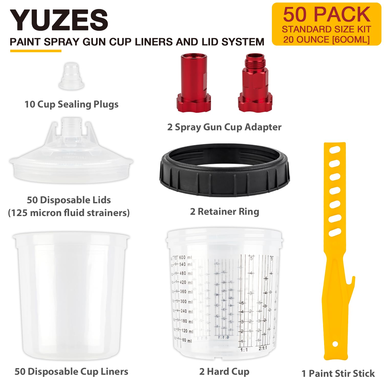 3m Spray Gun Savito - Paint Cups Paint Spray Gun Cup Liners And Lid System 40 Cups... 3m Paint Gun - Foto 8