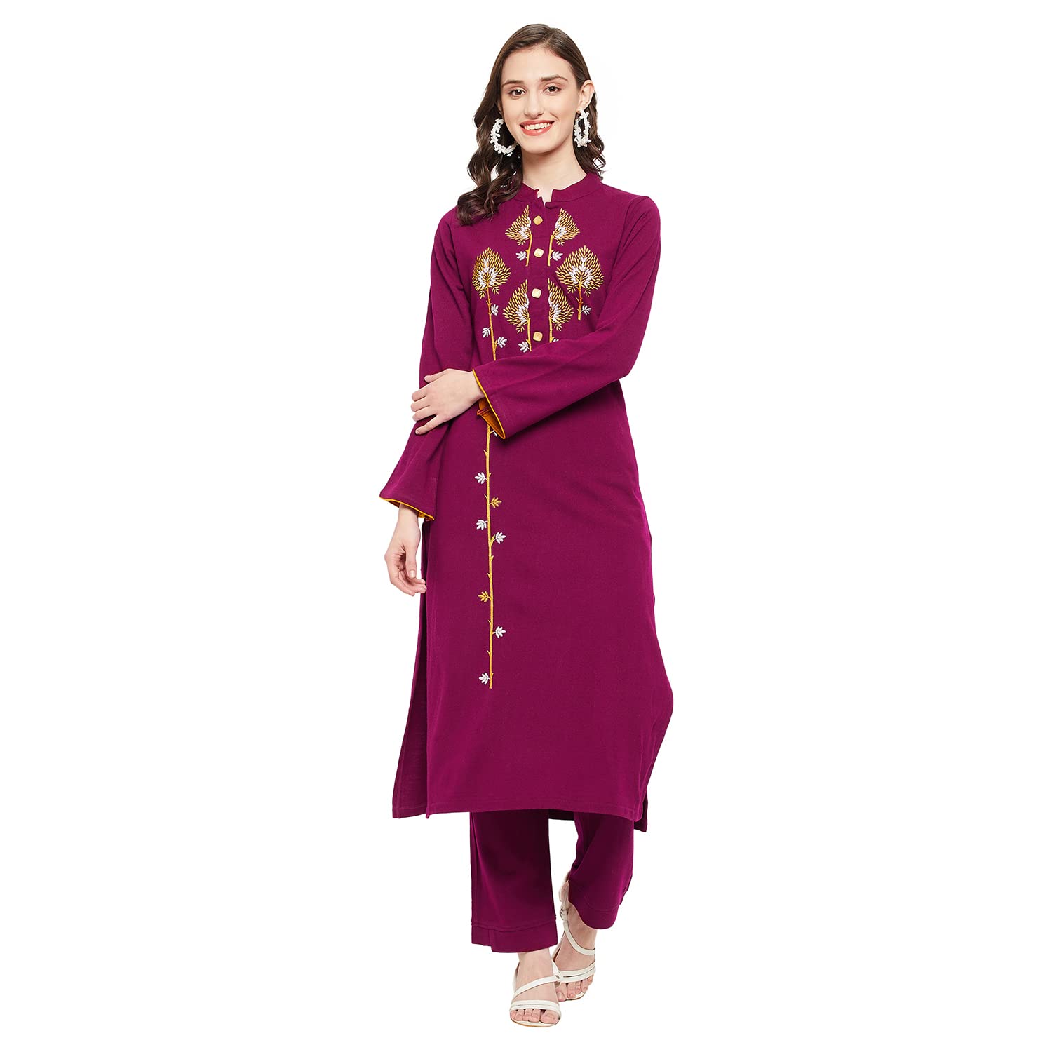 Zigo Women's Mandarin Coller Fullsleeve Kurta Set-ZG2227