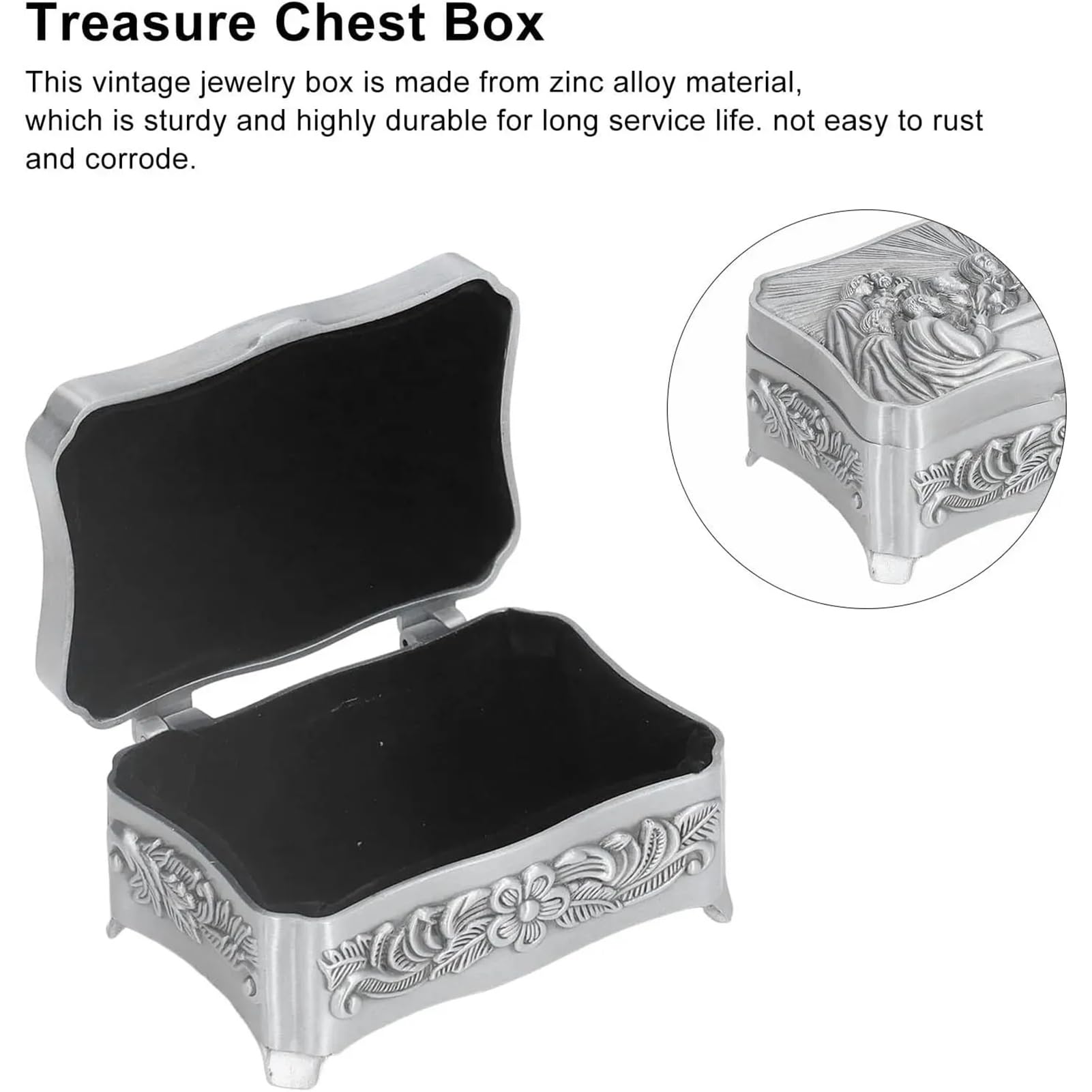 Holdes Récipient De Boîte De Collier De Chapelet Vintage