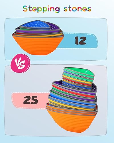 Miniatura 6 de Piedras de equilibrio para niños, juguetes para jugar en interiores y exteriores, antideslizantes, que promueven el equilibrio y la coordinación,