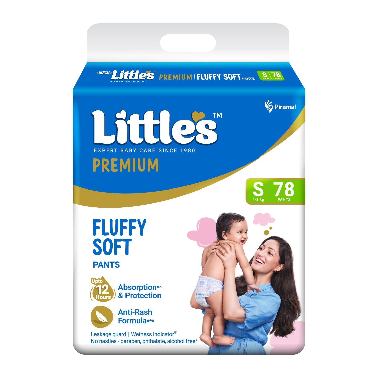 Little's Baby Diapers S Size (Small) Pants Style | 4-8 kg | 78 Count - Pack of 1 | Super Jumbo Baby Diaper with Leakage Guard, Wetness Indicator & 12 Hours Absorption-image-13