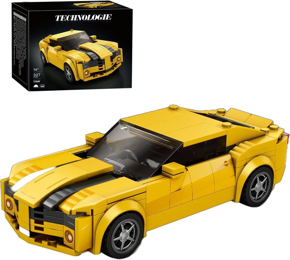 Technik Speed Champions Racing Car Building Blocks, 327 Clamp Building Blocks Super Sports Car Model Kit, MOC Collectiable Supercar Decor Set Compatible with Major Brands