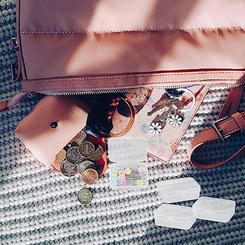 Image of GLADFRESIT 6Pcs Clear Plastic Storage Box, Mini Rectangular Empty Containers Box Case with Lid for Beads Business Cards Pills Small Items (6.5 * 4.5 * 2cm)