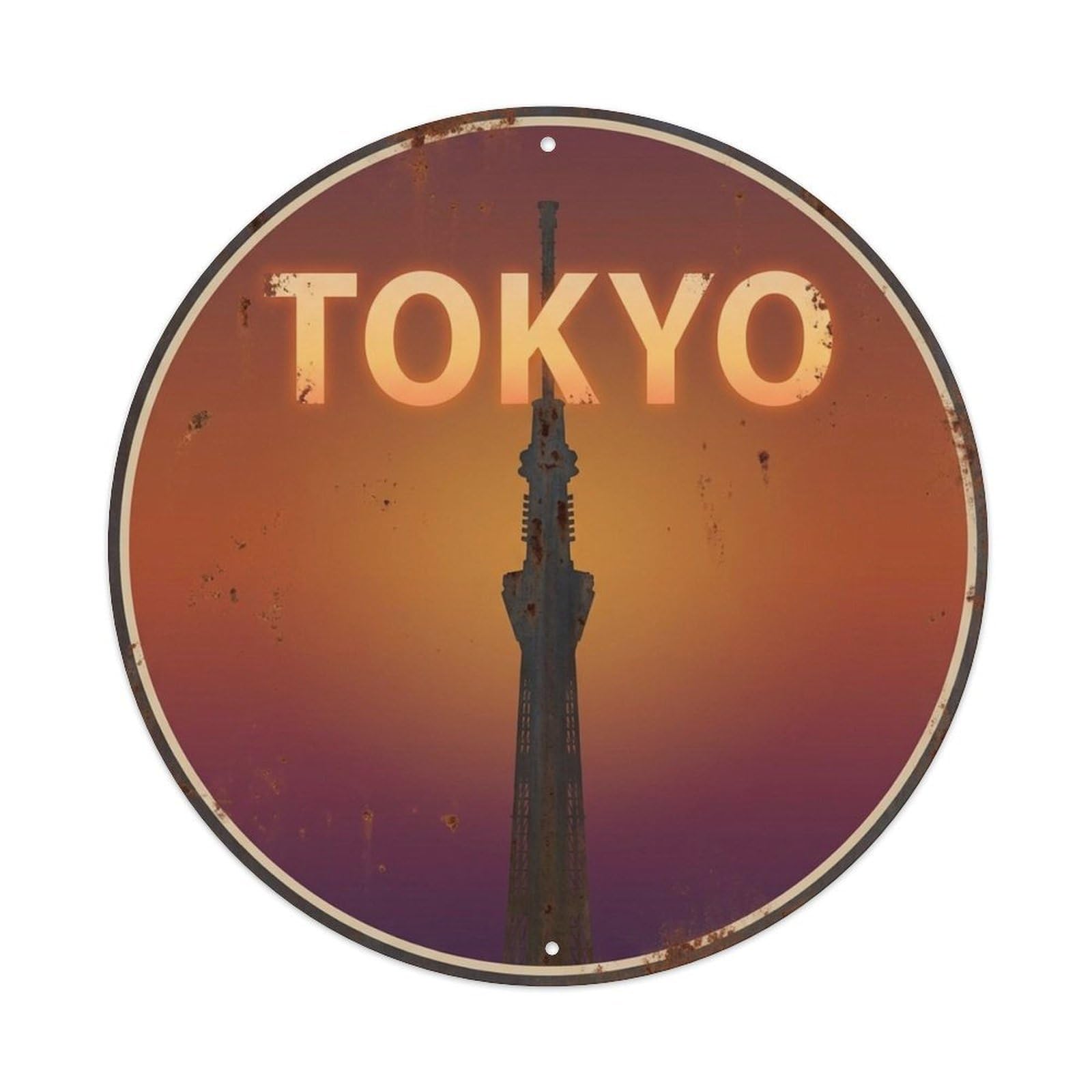 Tokyo Japan Festival Travel Scenic Destination Route Metal Tin Sign