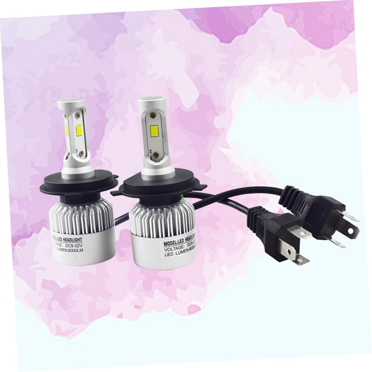 Lampada LED H4 2 Pezzi in Alluminio per Fari Auto, Csp | Compatibile Car e Trucker, Raffreddamento Veloce, Lunga Durata, Chip Csp, Design