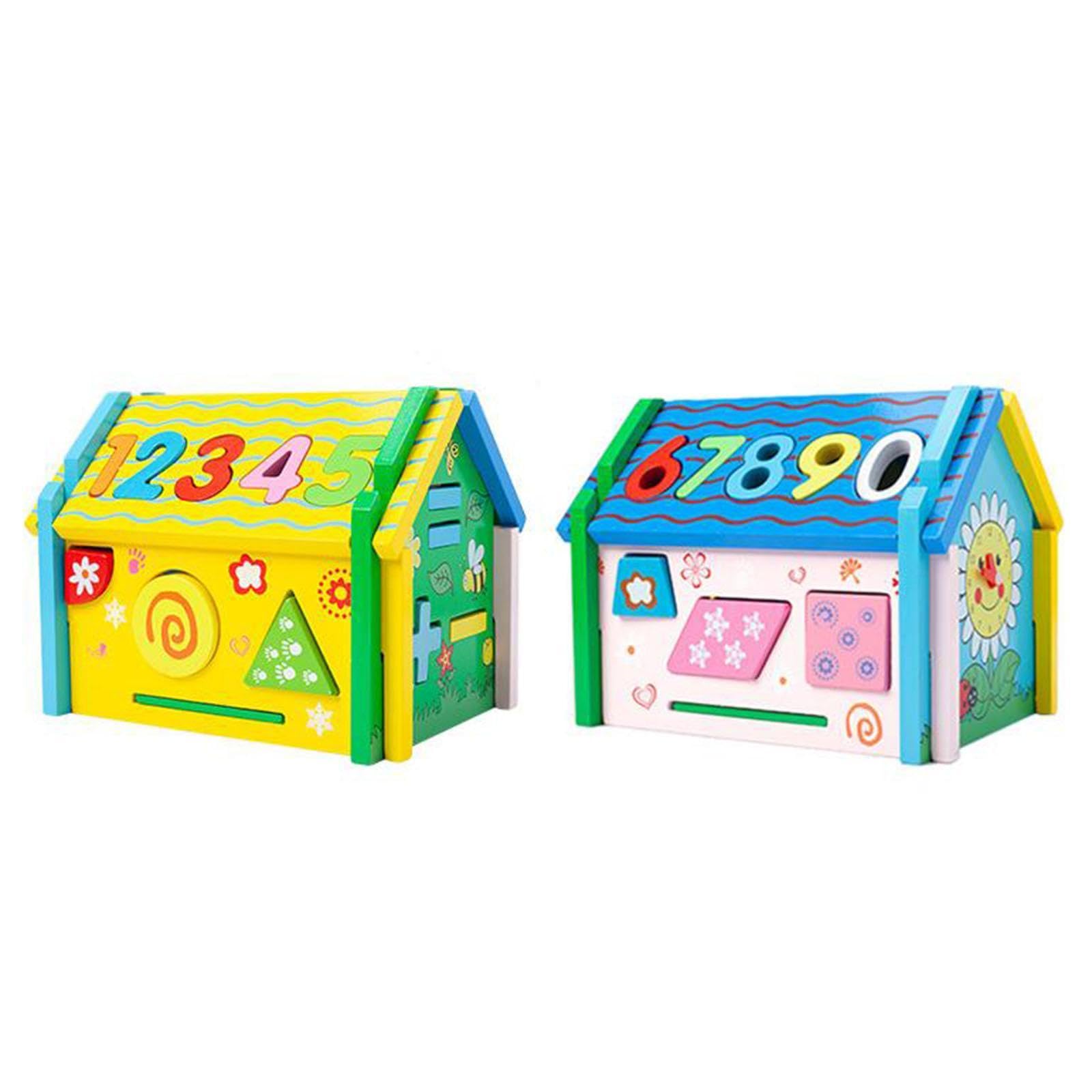 Cubo attività Blocchi Forme Legno Gioco Educativo Casa Incastro Sviluppo Sensoriale Coordinazione Motoria Adatto per Bambini Ragazzi, Senza maglio