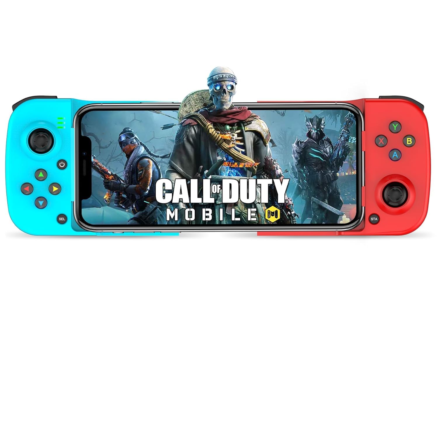 ELECTRO WOLF Wireless Retractable Gamepad 3D Joystick Bluetooth-compatible Mobile Phone Gamepad Controller for Pc/ios/android - Direct Play (BSP-D3) (Blue & Red)-image-12