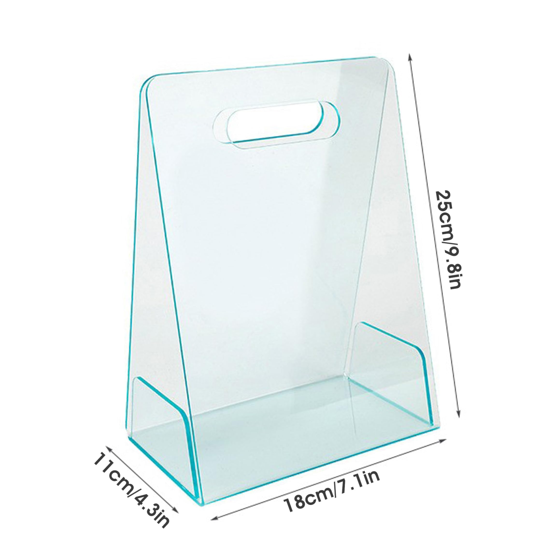 2 pezzi di fioriera in acrilico borsa di fiori trasparente con manici forniture scatola portatile portatile per matrimoni, compleanni, vacanze, trasparente
