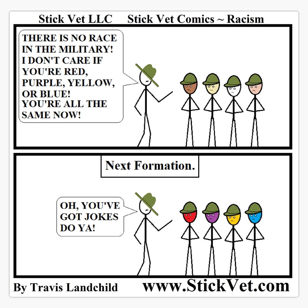 HOF Trading Stick Vet Comics ~ Racism Vinyl Sticker Waterproof Decal Laptop Wall Window Bumper Sticker 5