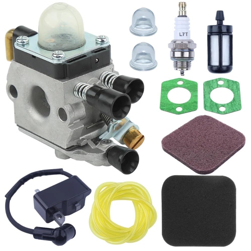 Kit de Bobina de Encendido de carburador Compatible con FS75 FS80 FS80R FS85R FS85T FS85RX, línea de Filtro de Combustible Recortadora 4140-120-0619 4137-120-0606