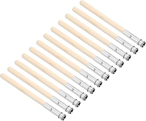 Miniatura 6 de PATIKIL Extensores de lápiz, paquete de 5 unidades, mango de madera, ajustable, extensor de lápiz para artistas, dibujo, sombreado, color madera