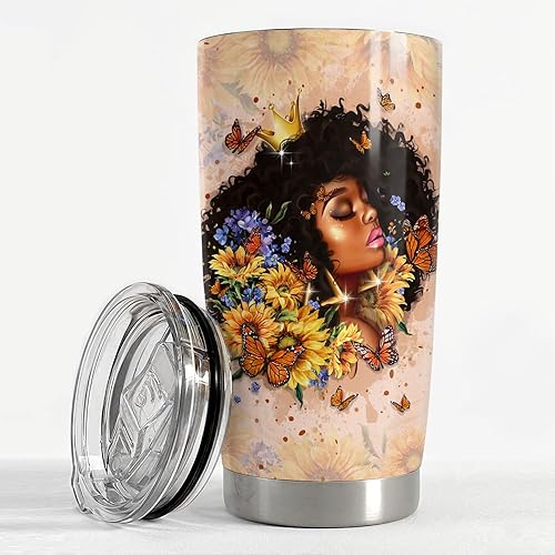 Miniatura 3 de SANDJEST Regalo cristiano para mujer, vaso cristiano bíblico de 20 onzas, vasos aislados de acero inoxidable, taza de café para mujer negra, regalos