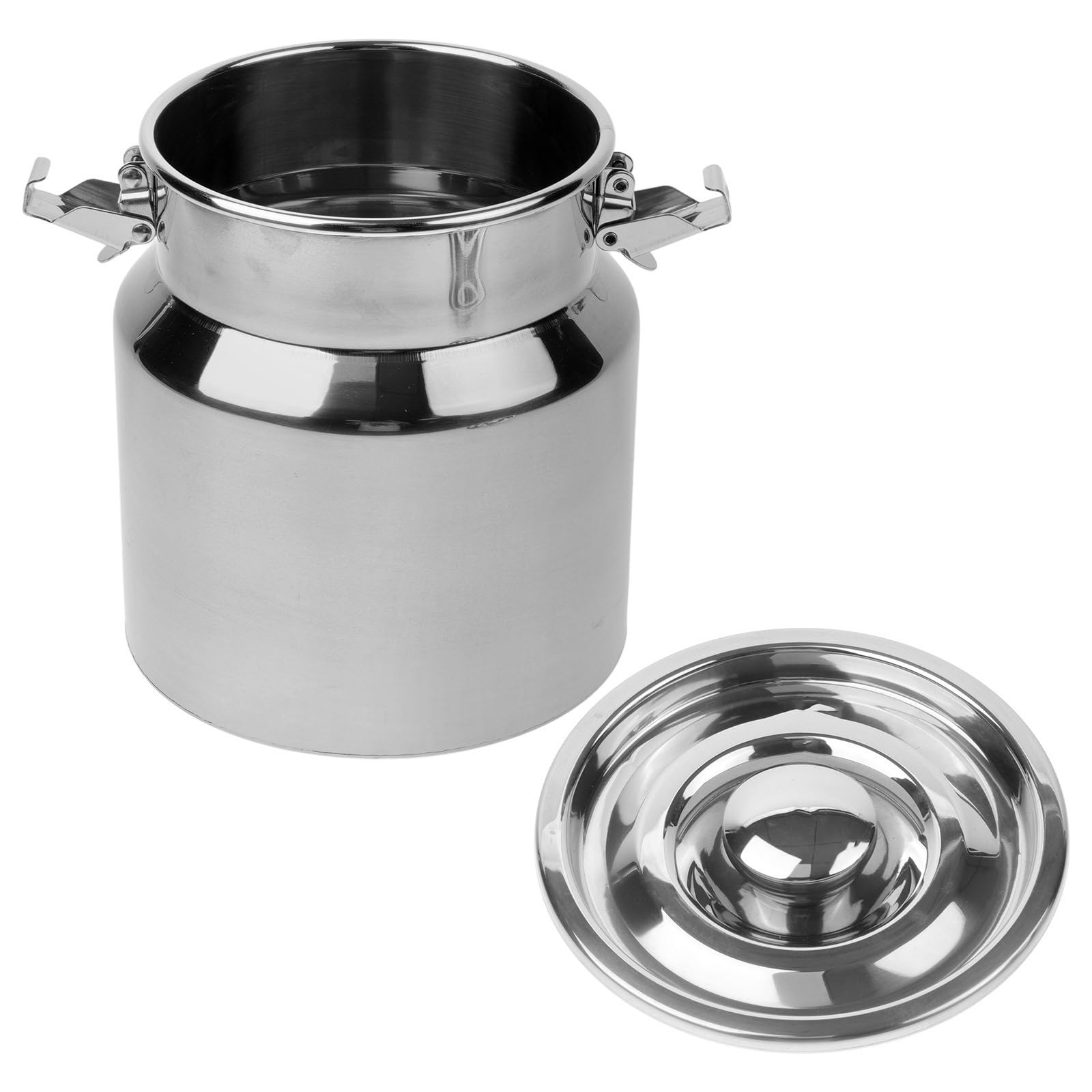SHINEOFI Jarra de Leche de Acero Inoxidable de 2.5l Tapa Sellada para Almacenamiento Seguro en Cafeterías y Camping al Aire Libre