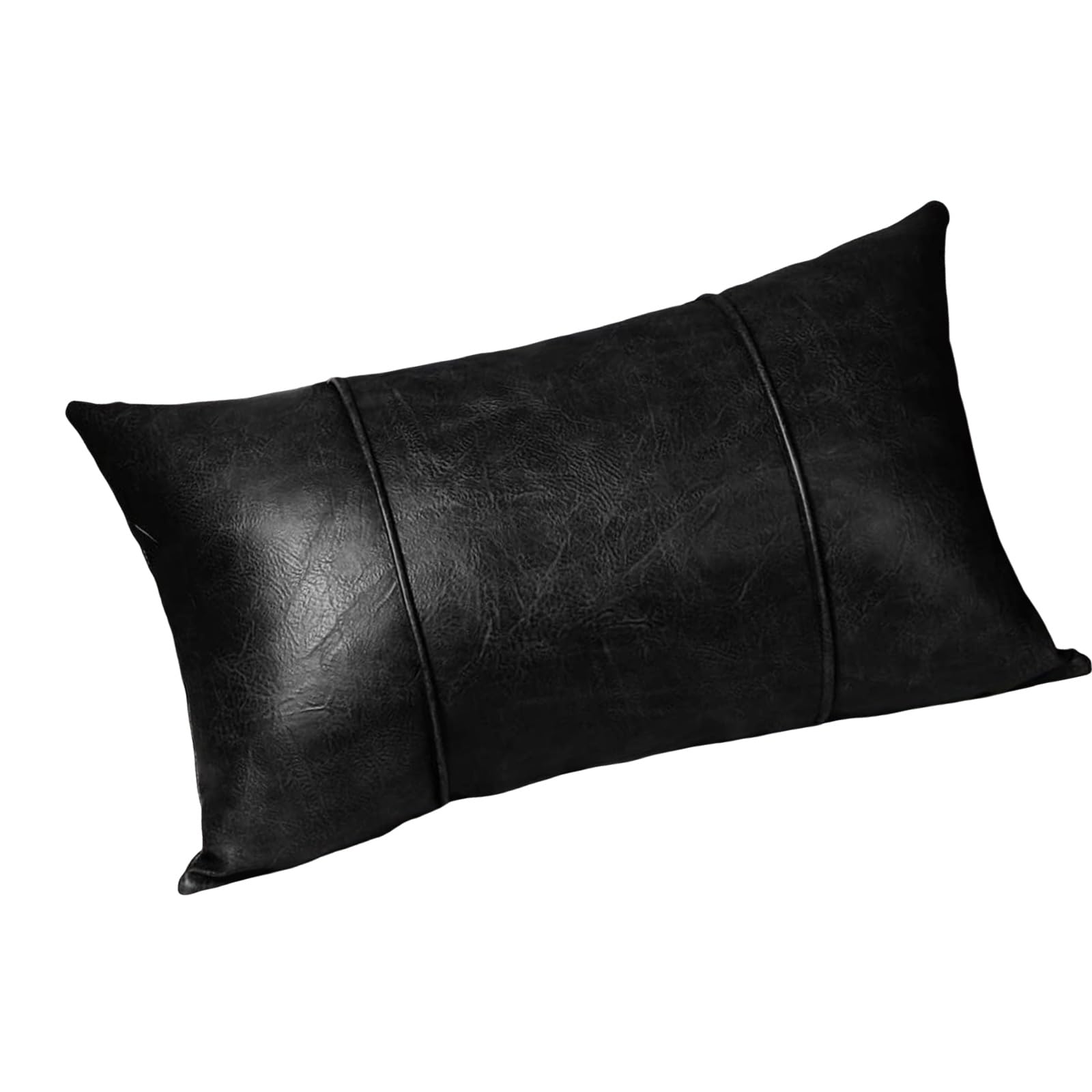 Ruarby Proof Decorative Pillow Covers 30x50cm Durability Faux Leather Pillowcase Easy Removal Protectors for Holiday Stitched Leather Pillow Covers