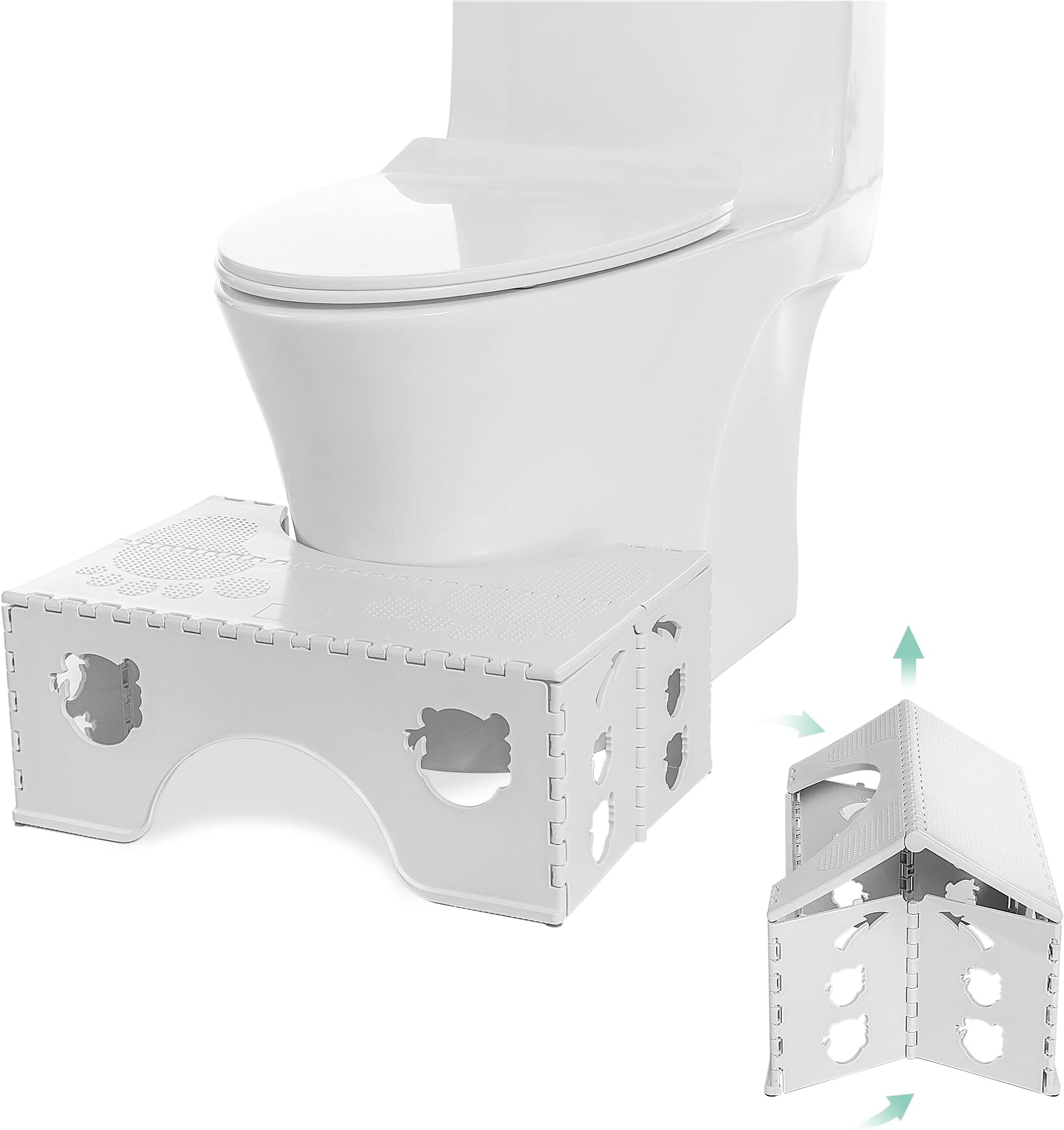 DHYLRICHER Toilet Stool, Foldable Toilet Potty Step Stool for Adults