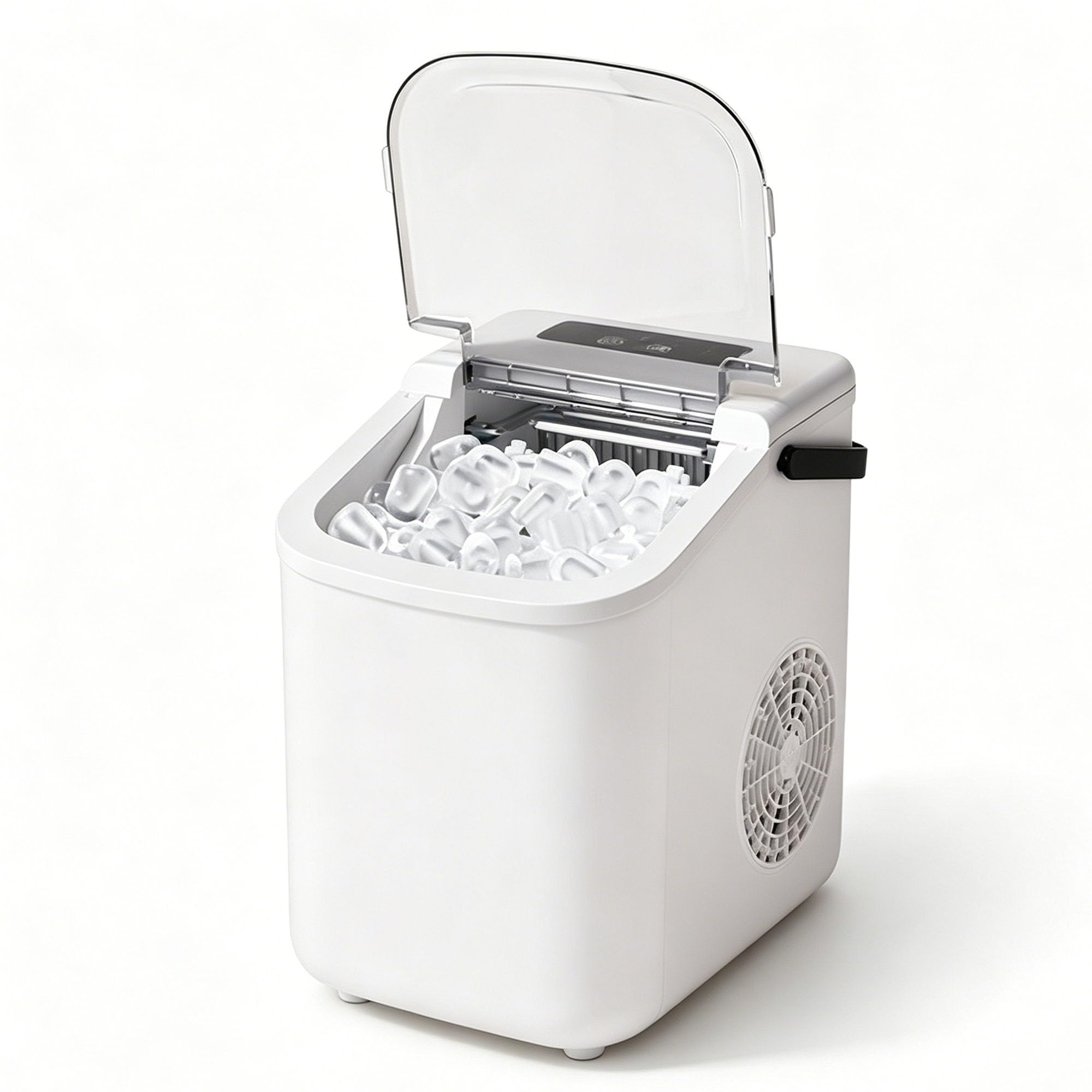 Kleiner Eisbereiter, Tisch-Eisbereiter, 6 Minuten Schnelleis, Geringer Verbrauch, 9 Eiswürfel Pro Charge, Ideal für Schlafsäle, Privatküchen