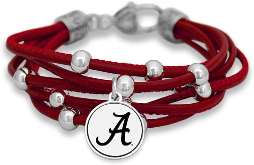 FTH Leather Strand Bracelet with Logo and Lobster Clasp