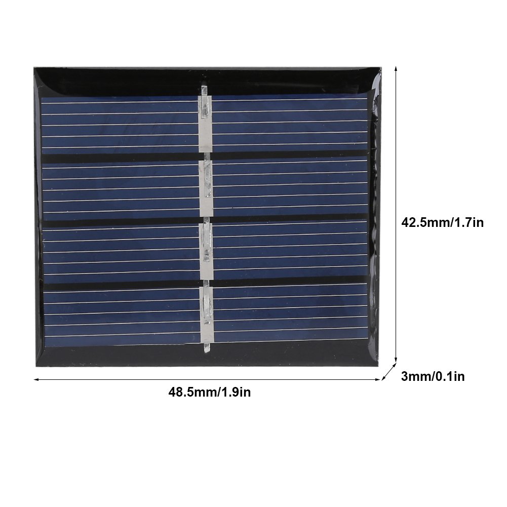 2 Stück 0,36 W 2 V Polykristallines Mini-Solarmodul – DIY Solarpanel Für Kleine Geräte, 42,5 X 48,5 X 3 Mm