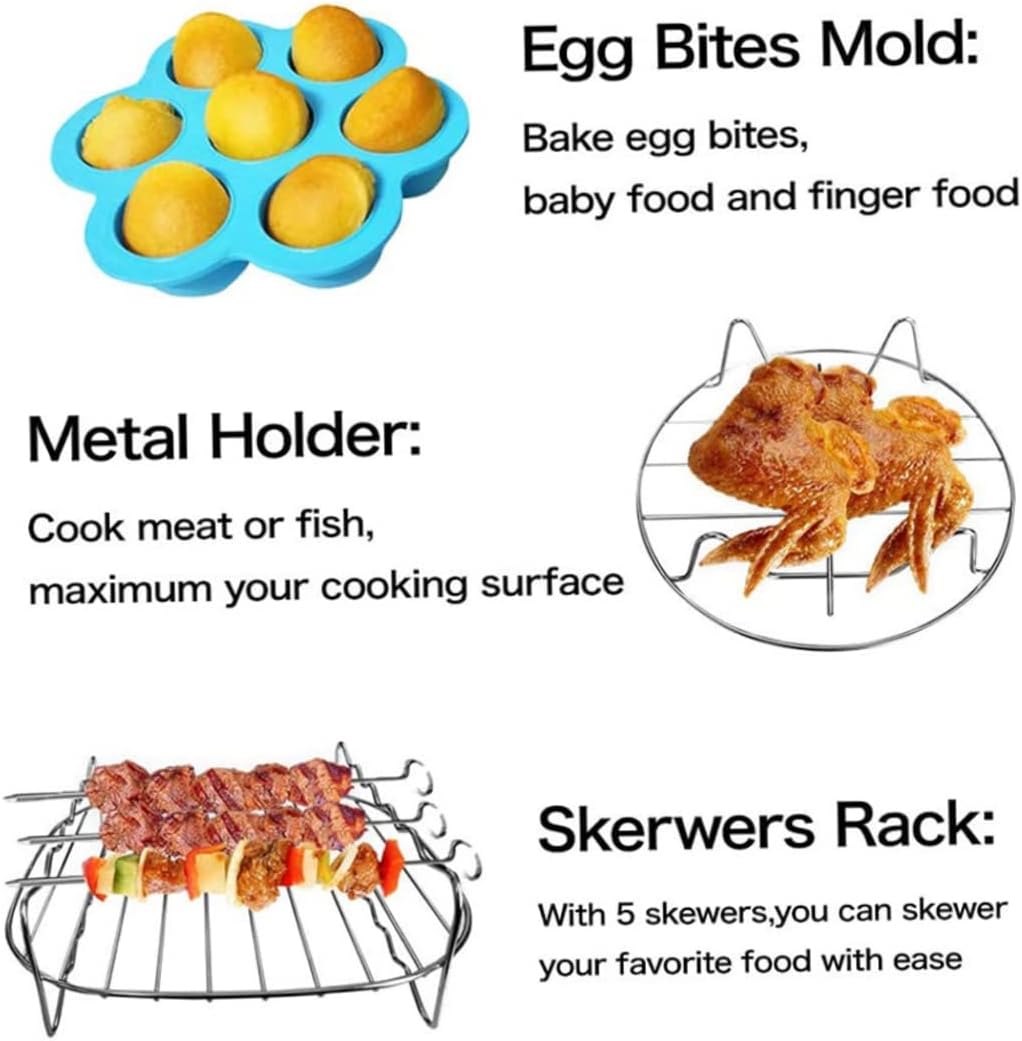 ملحقات مقلاة الهواء، مجموعة إكسسوارات مقلاة الهواء مع صينية ال... - view 2