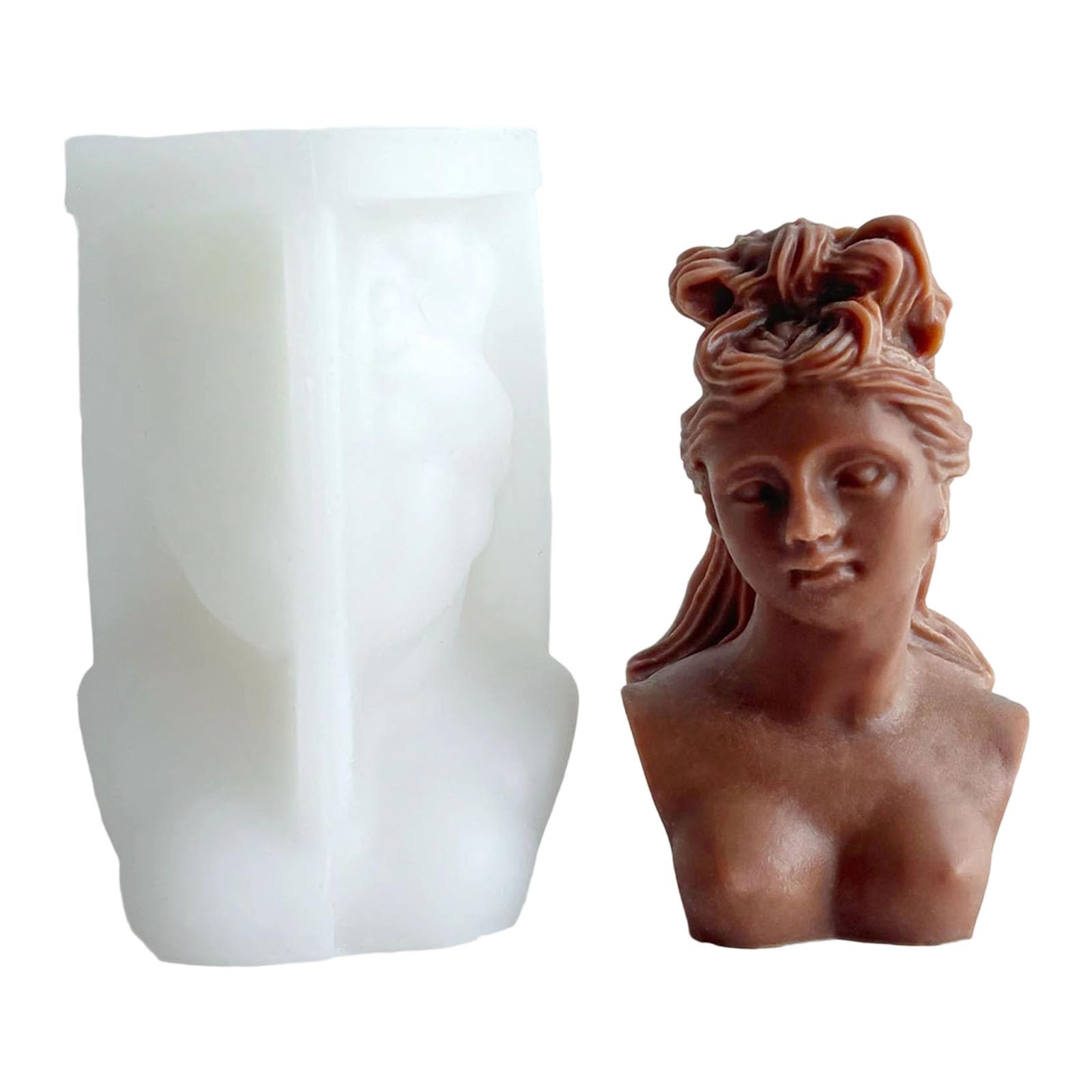 Snorvixre Silicone Busts Shape for Plasters Diffusers and Crafting Supplies Artistics Making Silicone