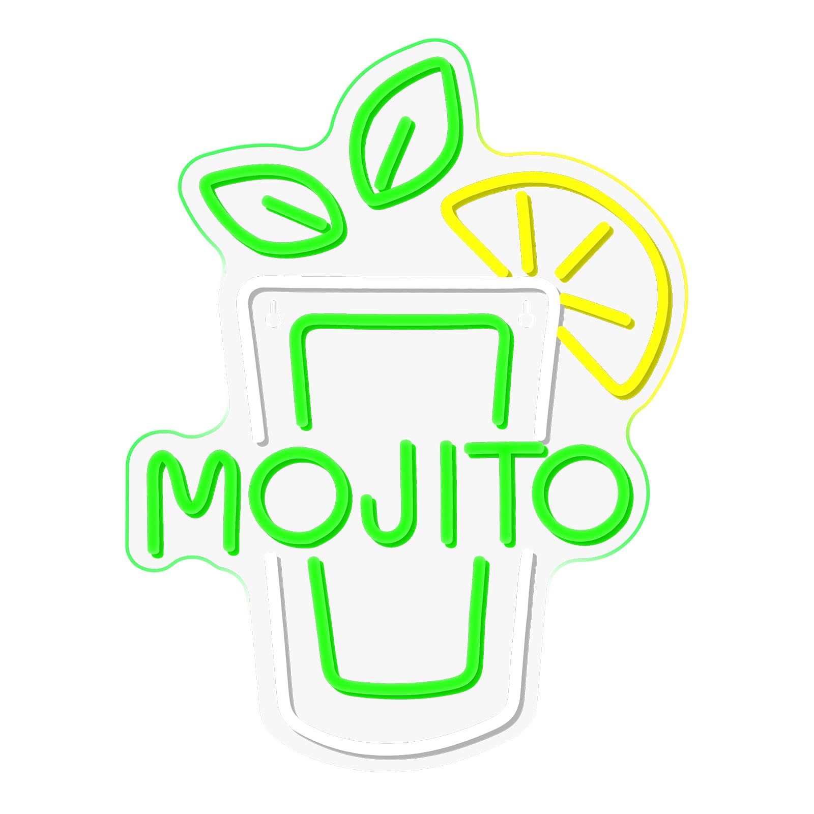 Segni al neon Verde Mojito Birra Bar Home Art USB Led Luci al neon Segno per Camera da letto Ufficio Hotel Pub Caffè Sala Ricreativa Wall Artwork Decor Luce notturna