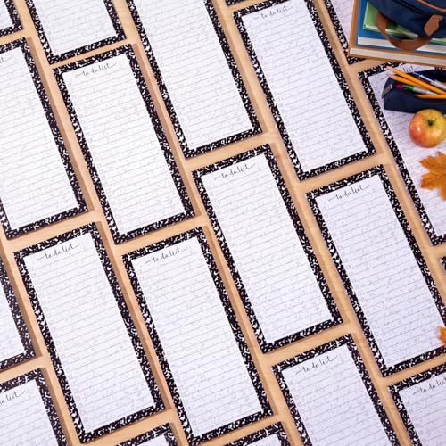 Image of Censen 10 Pack 500 Sheets to Do List Notes Daily Checklist Notepad with 50 Sheets Undated Memo Pad Color Block Shopping List Weekly Plan Notepad Organizer Planners(Black,Marble)