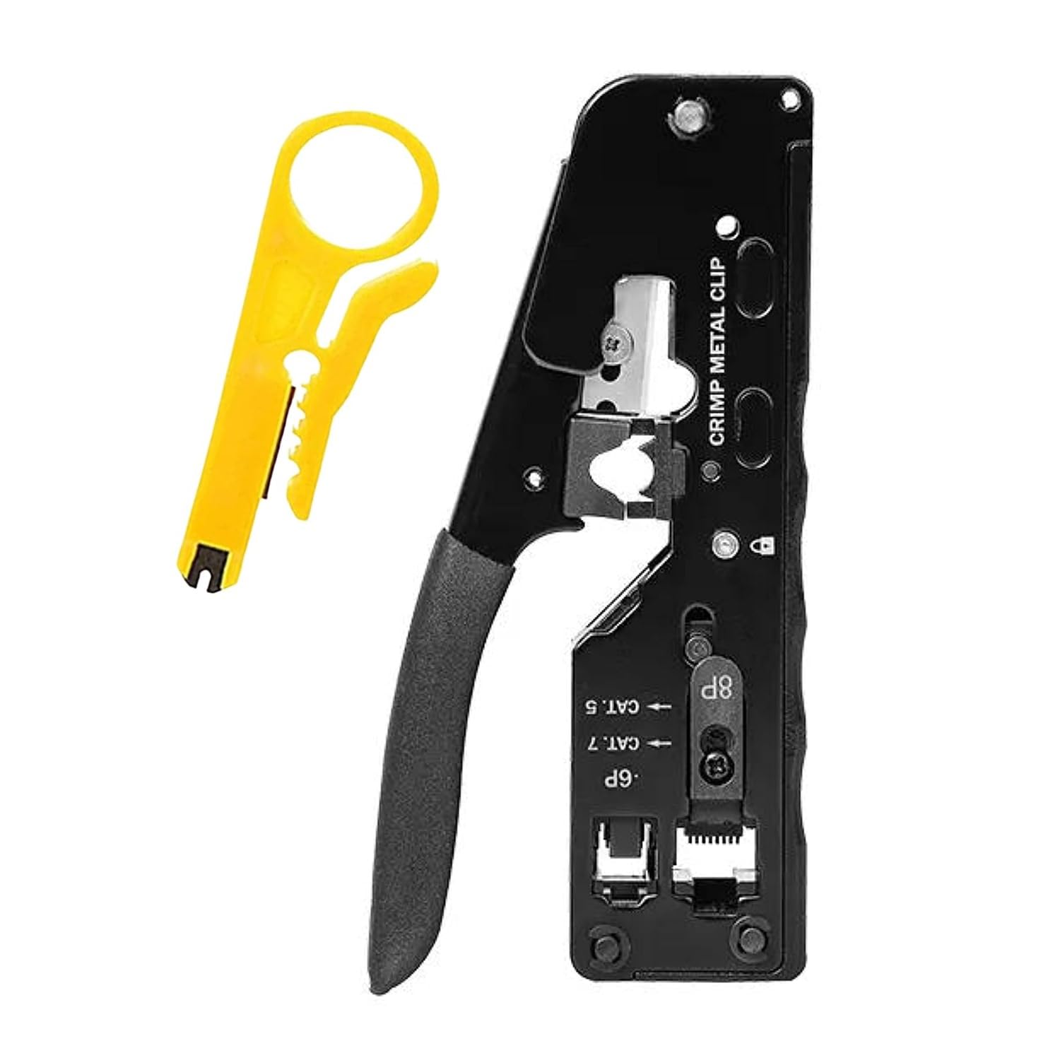 See full amazon price history chart for XIKKART Crimping Tool, Cat5/ Cat7 Multifunctional Crimp Tool Alloy Carbon Steel 6P 8P RJ11 RJ12 RJ45 STP/UTP Ethernet Cable Modular Crimping Tool (Cat 7 Crimper Black) XIKKART Crimping Tool, Cat5/ Cat7 Multifunctional Crimp Tool Alloy Carbon Steel 6P 8P RJ11 RJ12 RJ45 STP/UTP Ethernet Cable Modular Crimping Tool (Cat 7 Crimper Black) (B0CKWBDS3X) Amazon Price History, Amazon Price Tracker