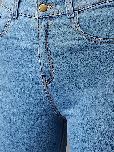 Image of Dolce Crudo Women's Skinny Fit High Rise Cropped Length Stretchable Denim Jeans