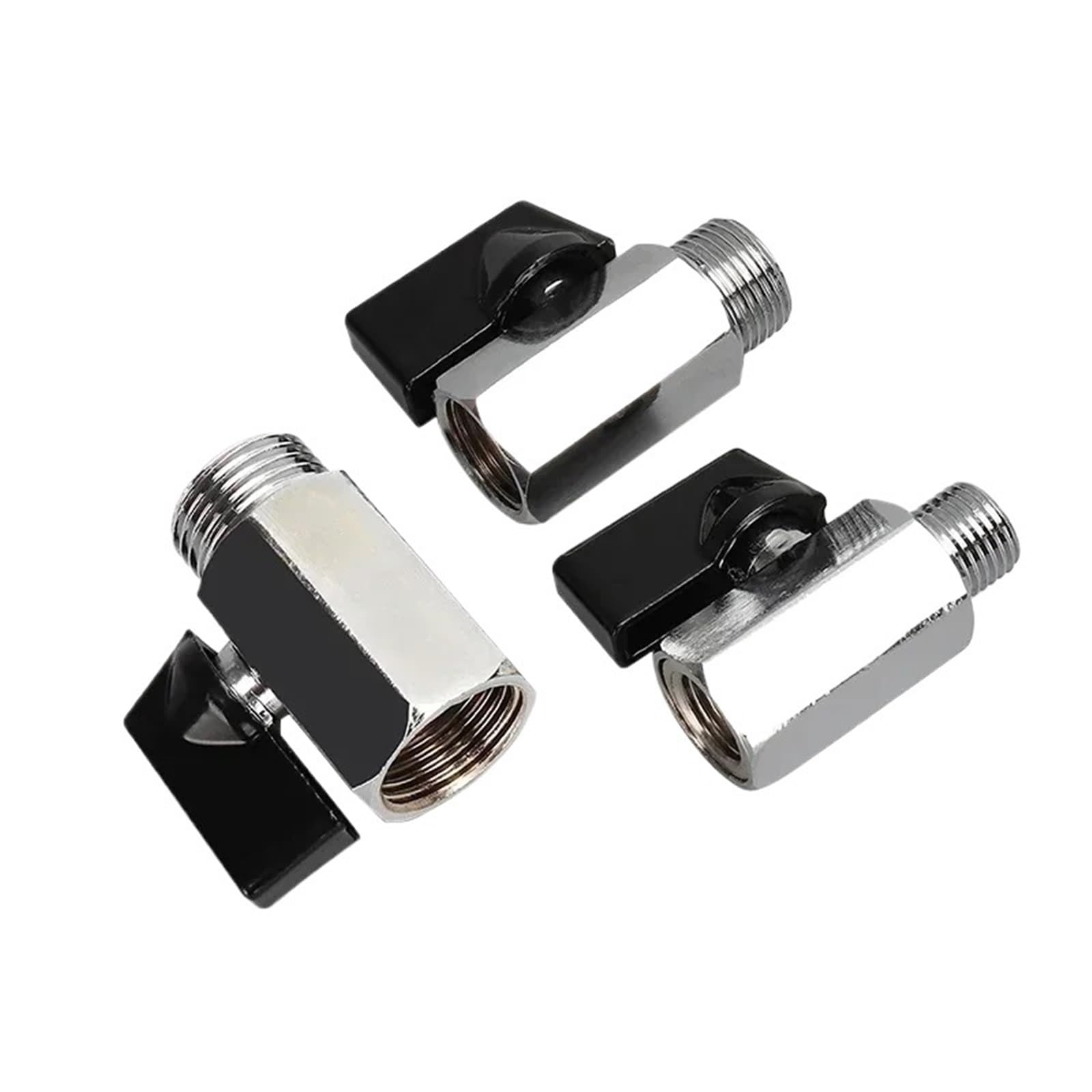 1pc 1/8" 1/4" 3/8" 1/2" G Straight Thread NPT Male to Female Air Compressor Shut Off Valve Brass Mini Ball Valve(01 Male to Female)