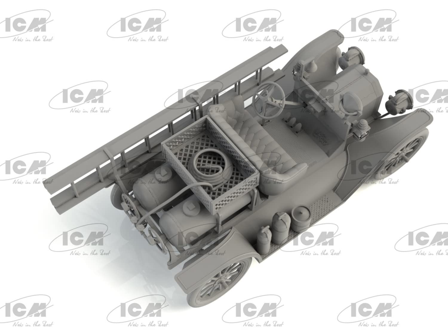 フォード消防車　塗装済み半完成組み立てキット　1/25　IMAX製 フォード消防車 塗装済み半完成組み立てキット 1/25 IMAX製