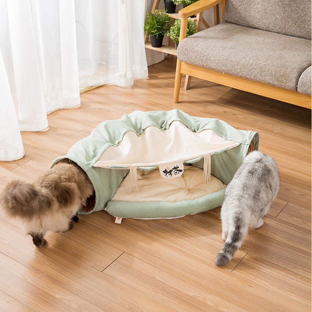 Tubo de túnel para gatitos, juguetes para gatos de interior, juguete para mascotas aburridas con cama para esconderse y buscar con scr