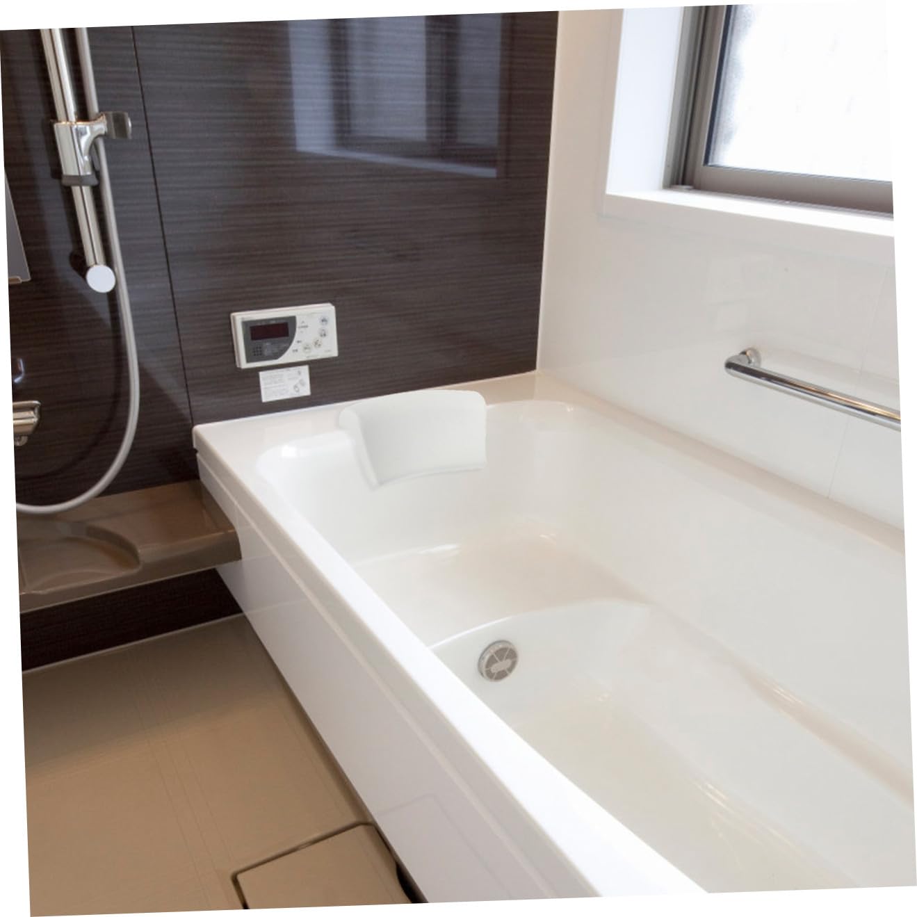 Gatuida Cuscino per Vasca da Bagno in PU con Ventose Antiscivolo Supporto Ergonomico per Collo e Schiena Adatto per Adulti e Accessorio Bagno Comfort Spa