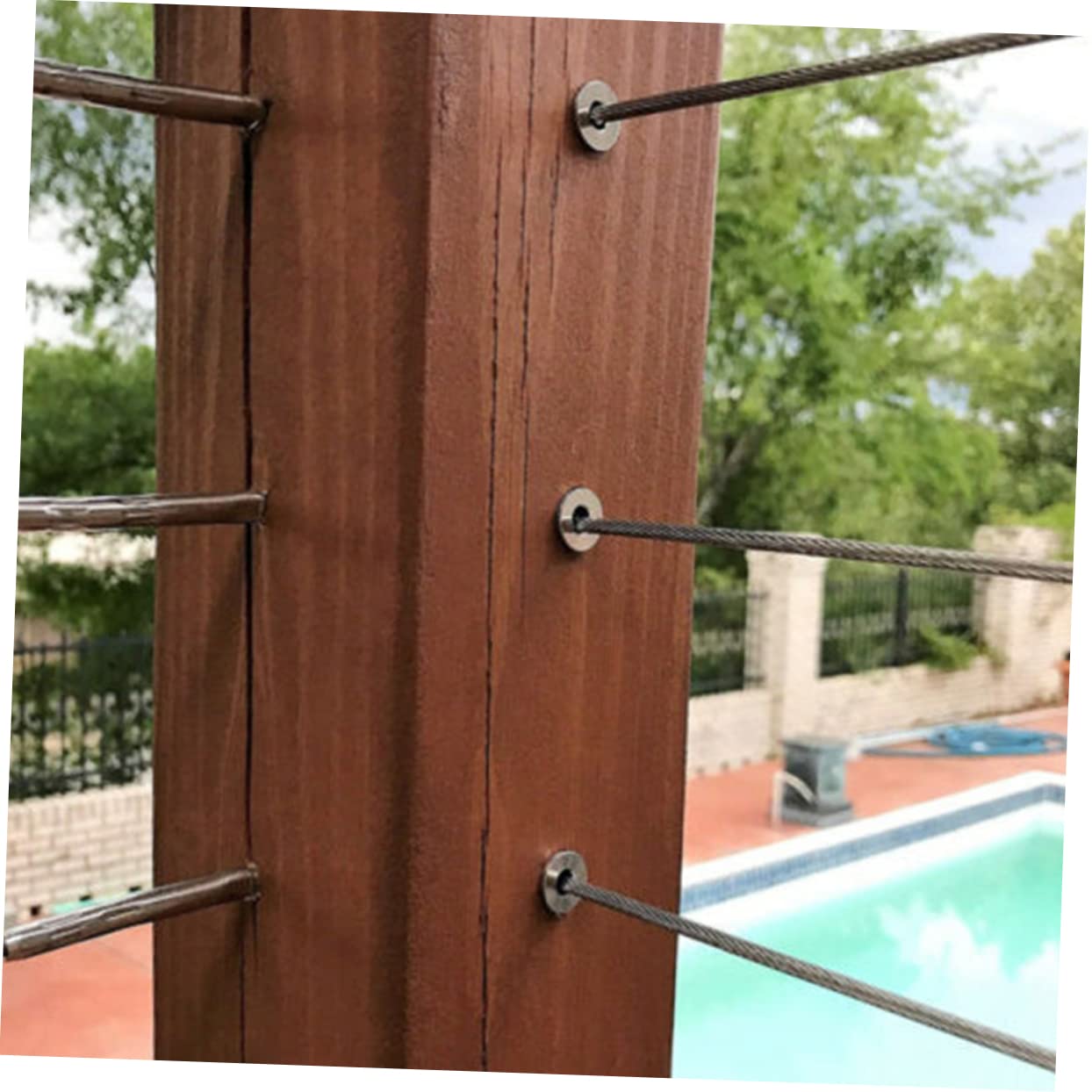 ARTIBETTER 20 Pcs Stainless Cable Railing Kit Protector Sleeves Wire Rope Railing Sleeves for Stair Deck High Strength Weatherproof DIY Cable Railing Kit Hardware Protector Sleeve